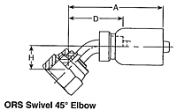 ORS Swivel 45º Elbow